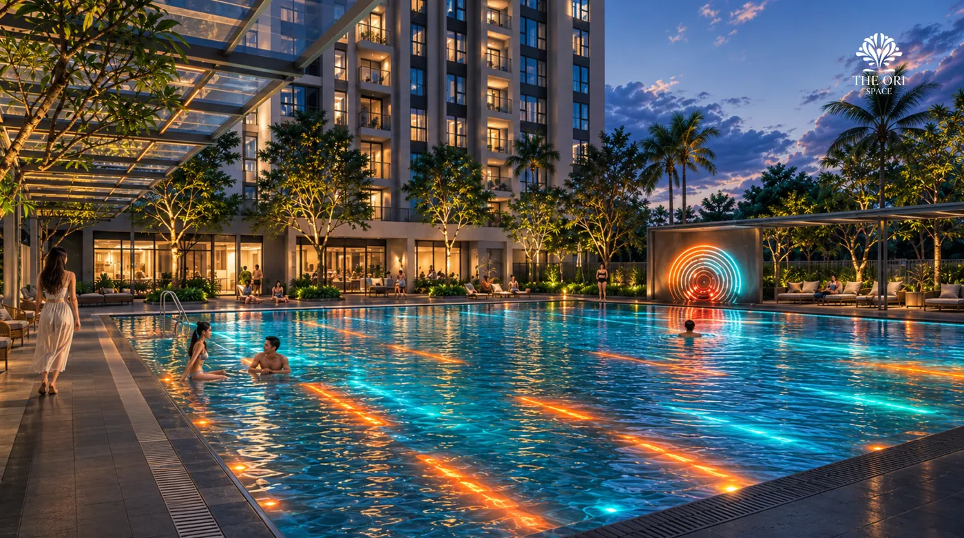 Hồ bơi vô cực & quảng trường nhạc nước
