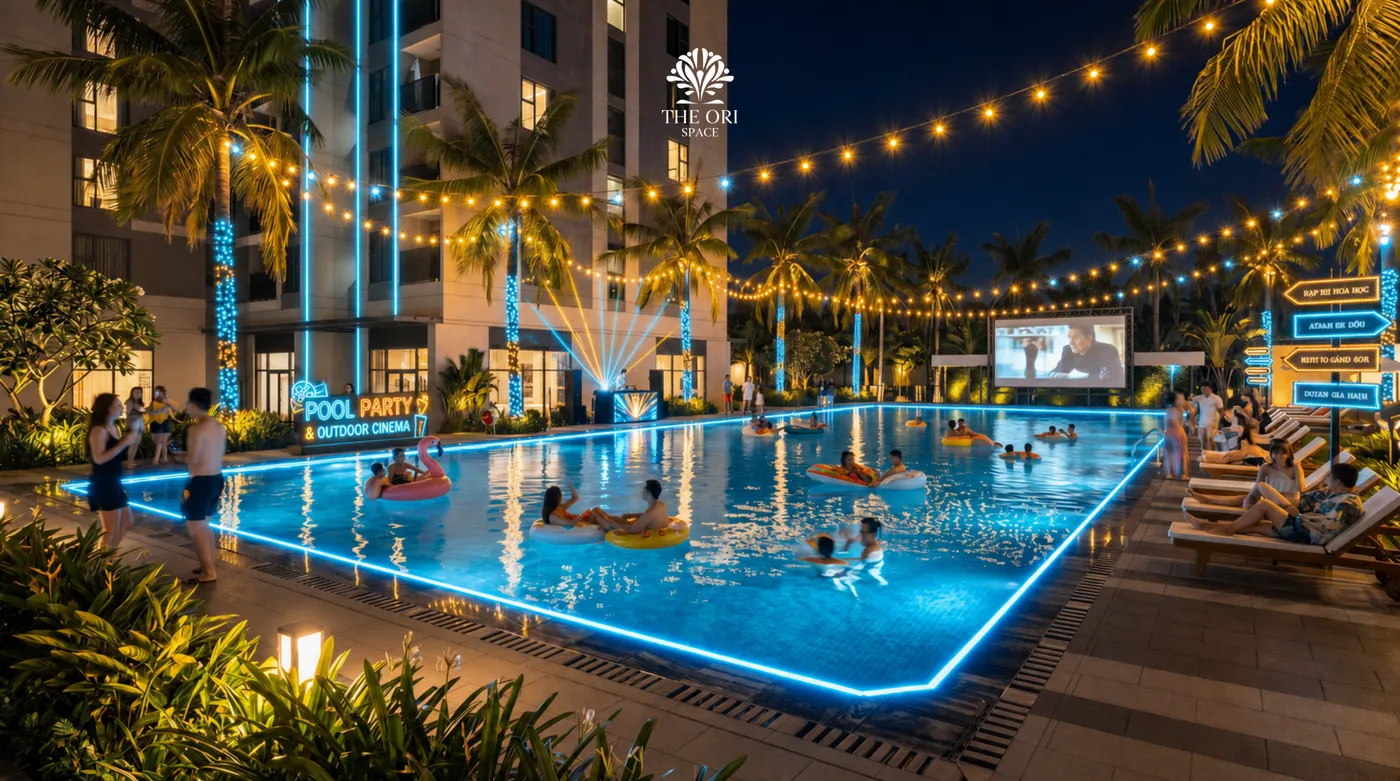 Café Lounge bên hồ bơi