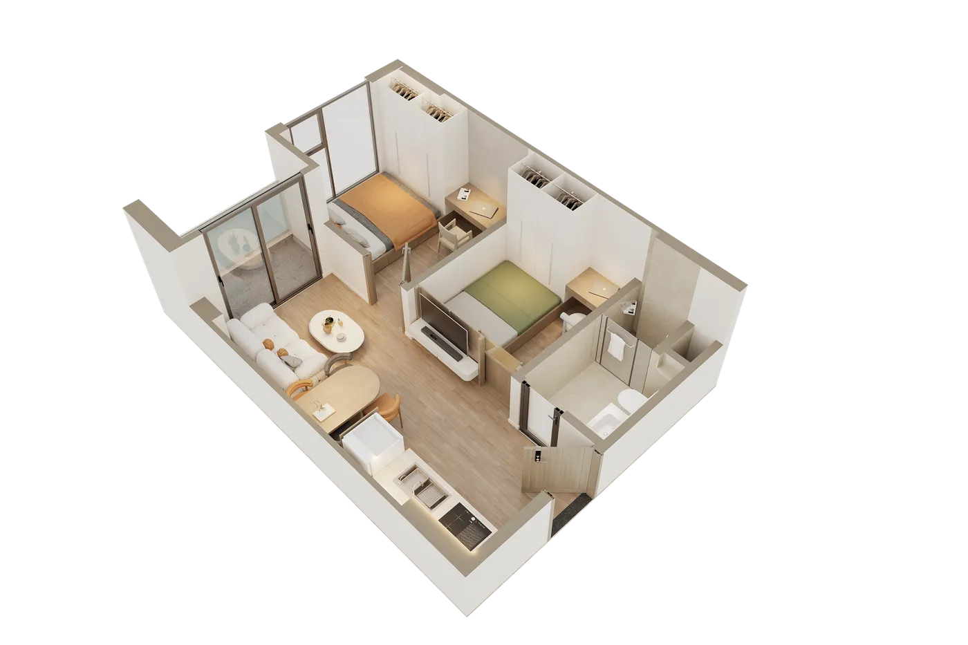1PN+ 42,4 m²